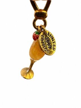 Juicy Couture Limited Edition 2009 Champagne Flute Gold Tone Retired charm